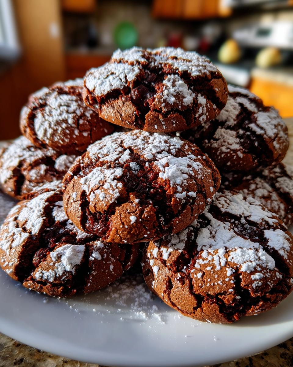 Cayenne & Dark Chocolate Crinkle Cookies - detail 1