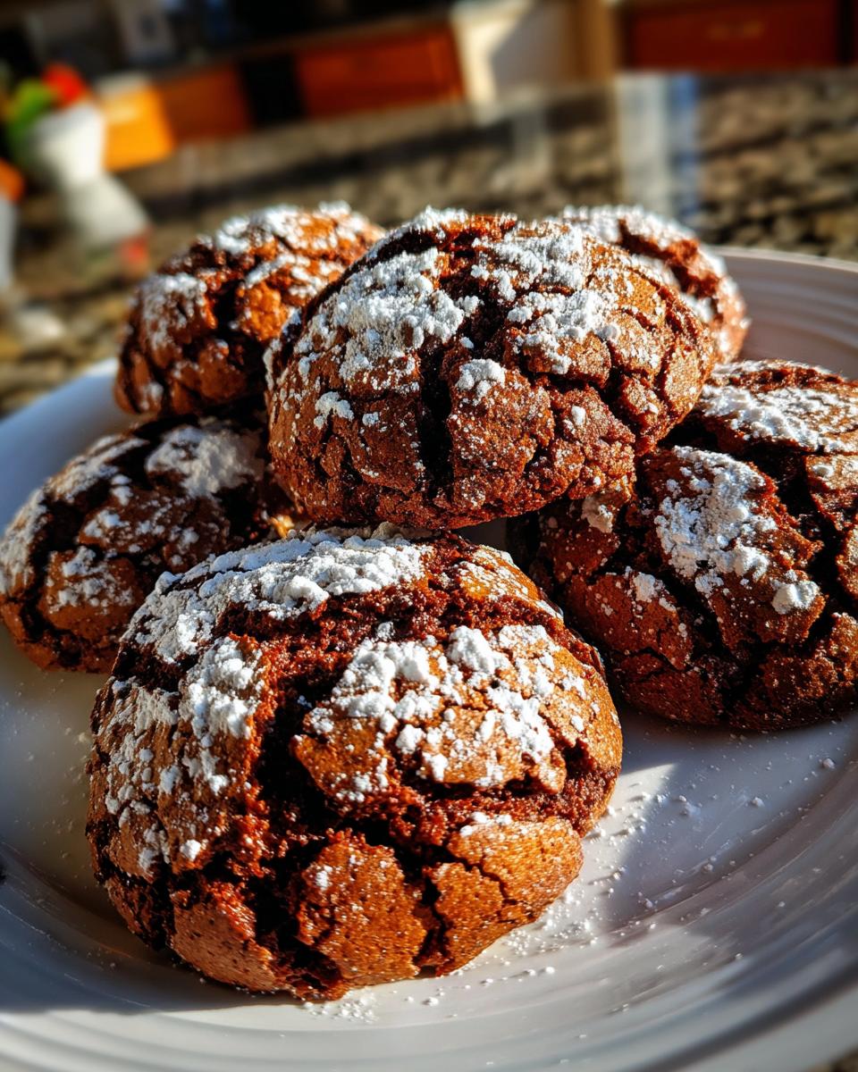 Cayenne & Dark Chocolate Crinkle Cookies - detail 2