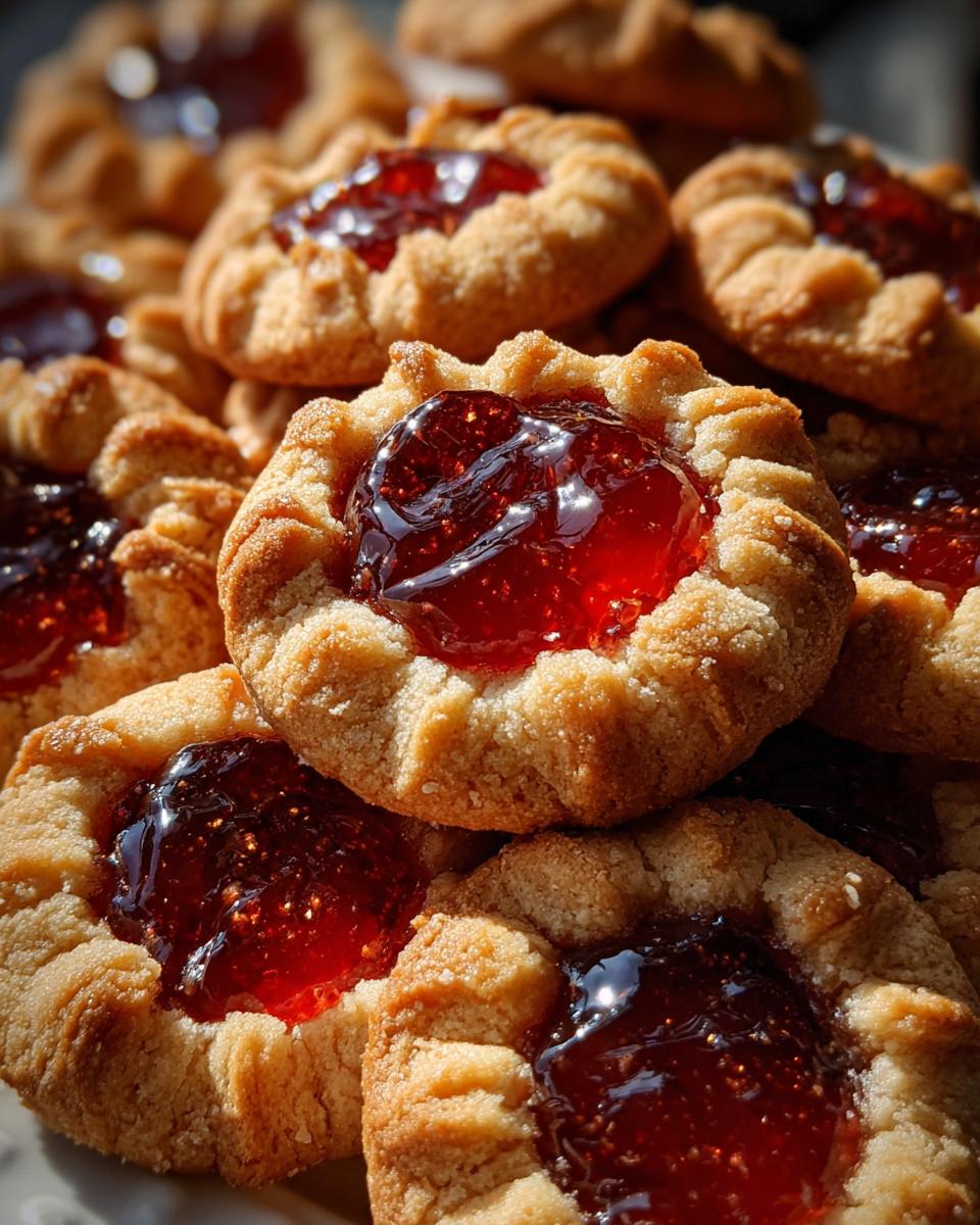 Peanut Butter & Jelly Thumbprint Cookies - detail 1