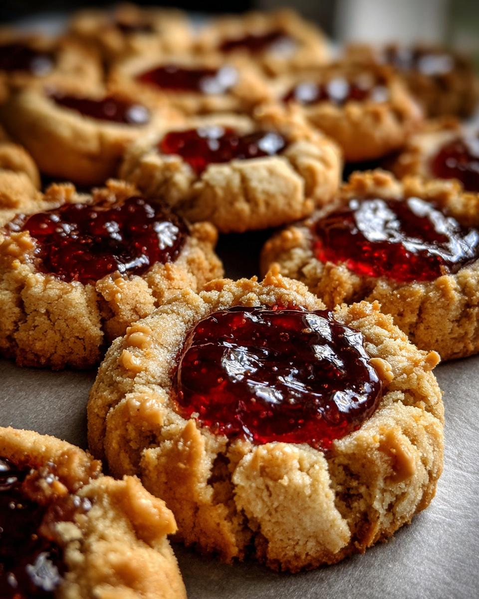 Peanut Butter & Jelly Thumbprint Cookies - detail 2