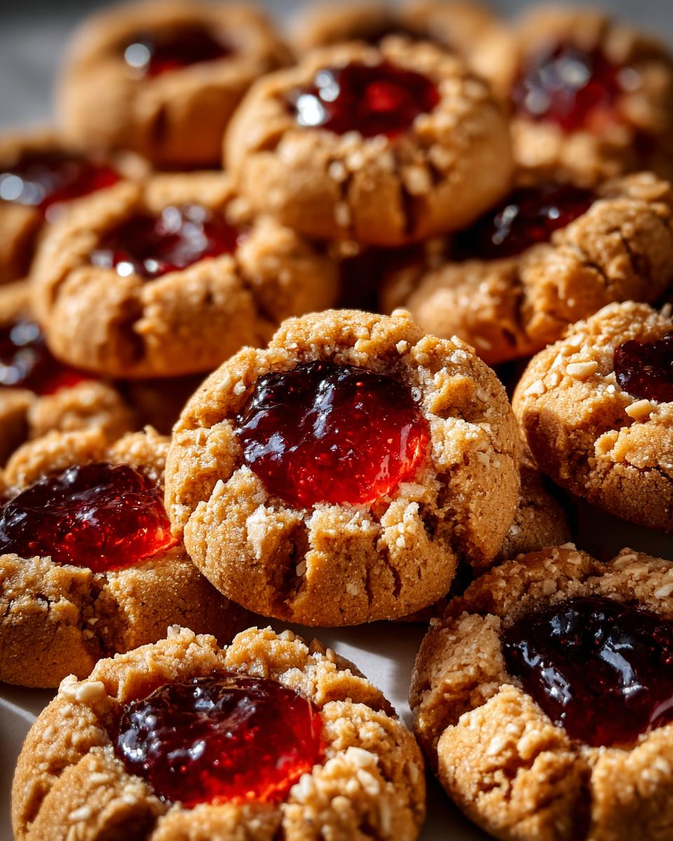 Peanut Butter & Jelly Thumbprint Cookies