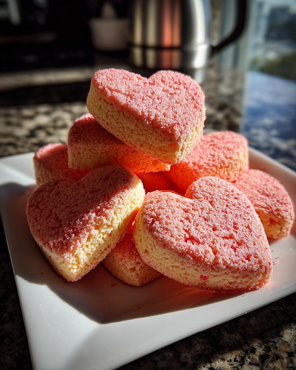 Pink Velvet Heart Cookies - detail 1