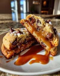 Salted Caramel Stuffed Cookies