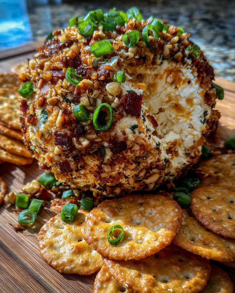 bacon ranch cheese ball - detail 1