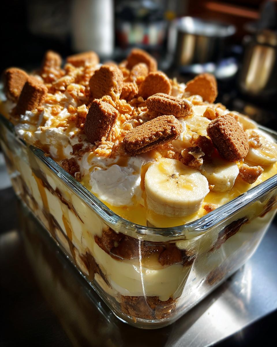 banana pudding with chessman cookies - detail 1