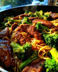 beef broccoli noodle stir fry