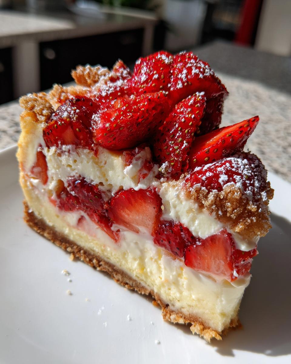 berrylicious strawberry crunch cheesecake - detail 2