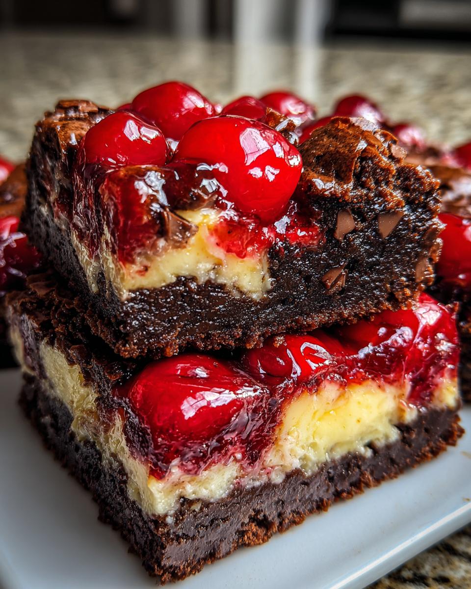 cherry cheesecake brownies easy - detail 1