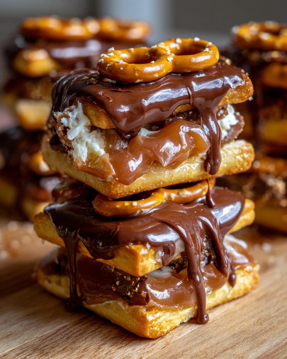 christmas rolo pretzel sandwiches - detail 1