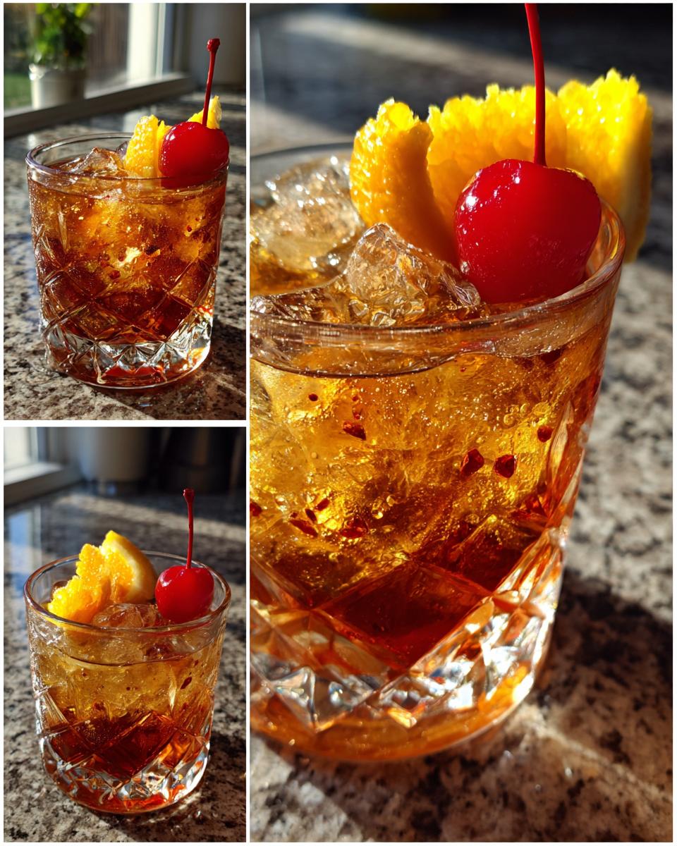 cinnamon bourbon old fashioned cocktail recipe - detail 1