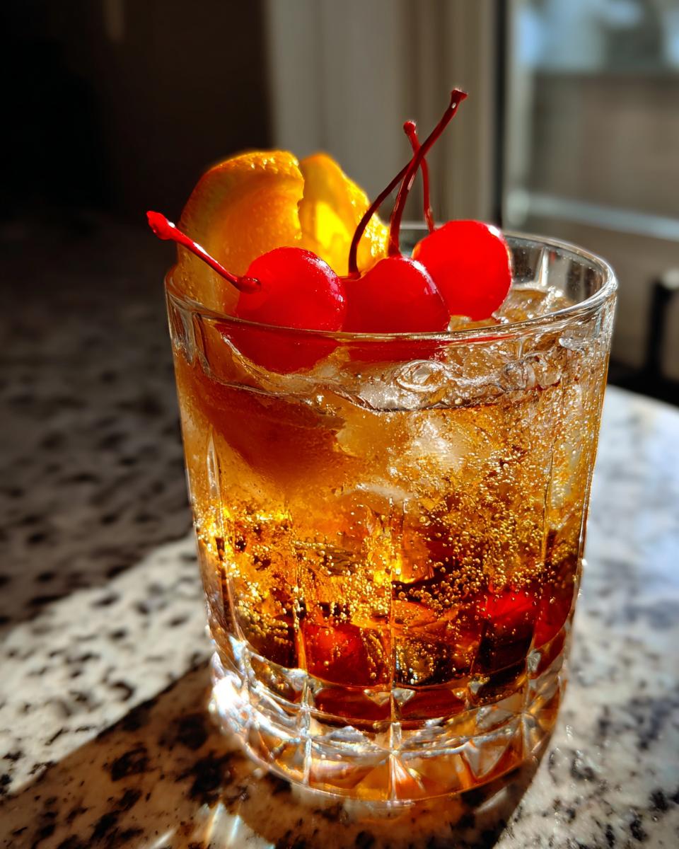 cinnamon bourbon old fashioned cocktail recipe - detail 2