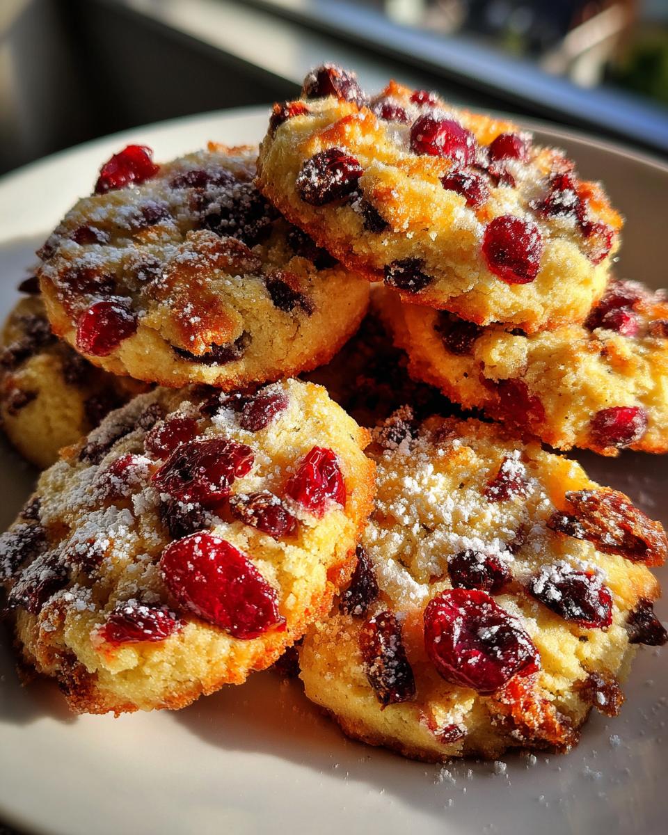 cranberry orange shortbread cookies - detail 2
