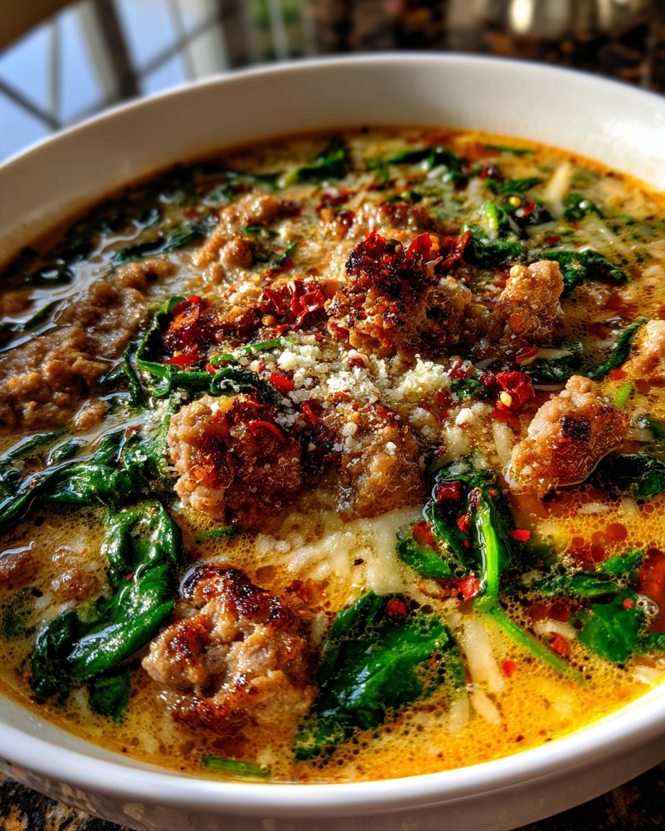 creamy parmesan italian sausage soup