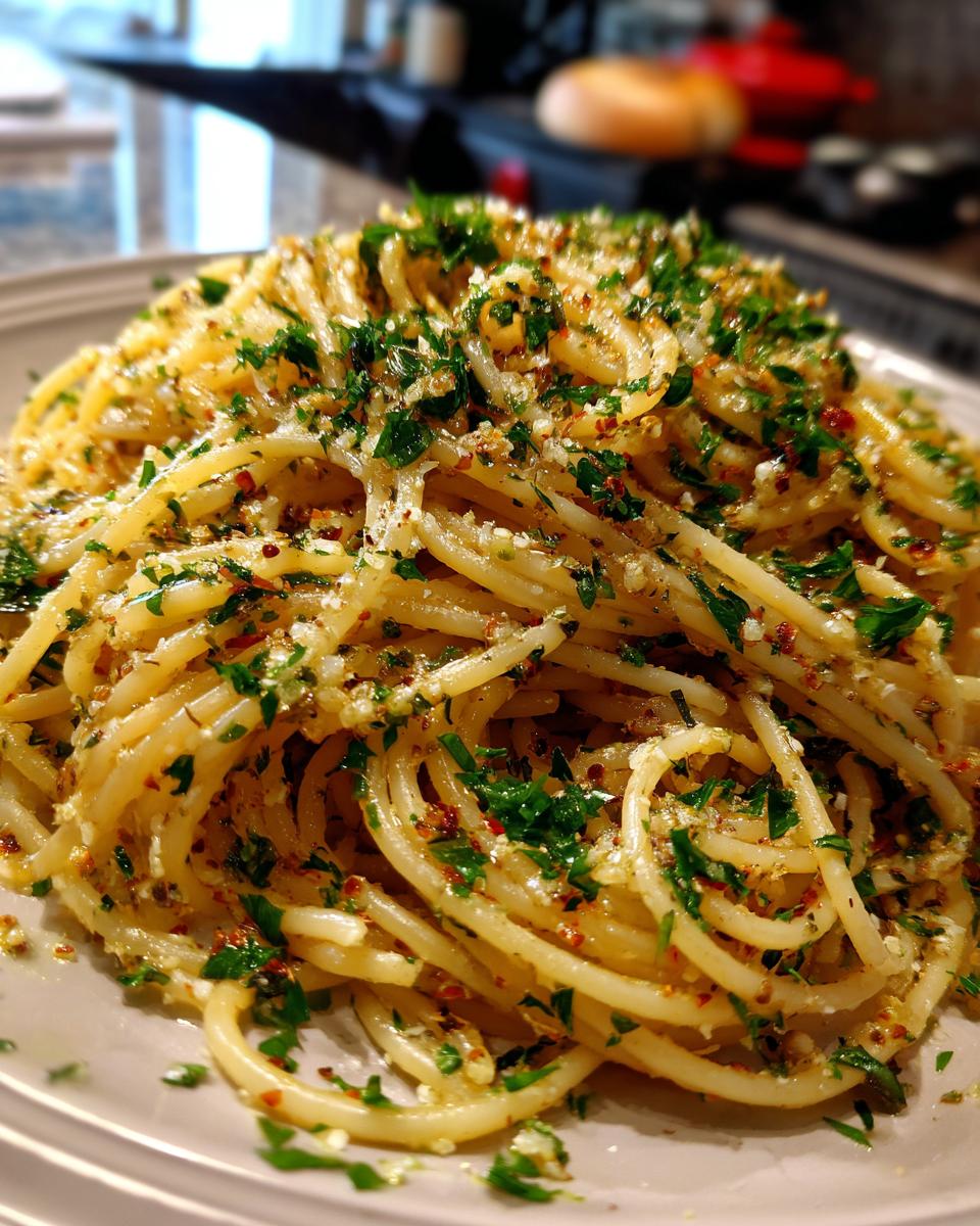 garlic butter pasta - detail 2