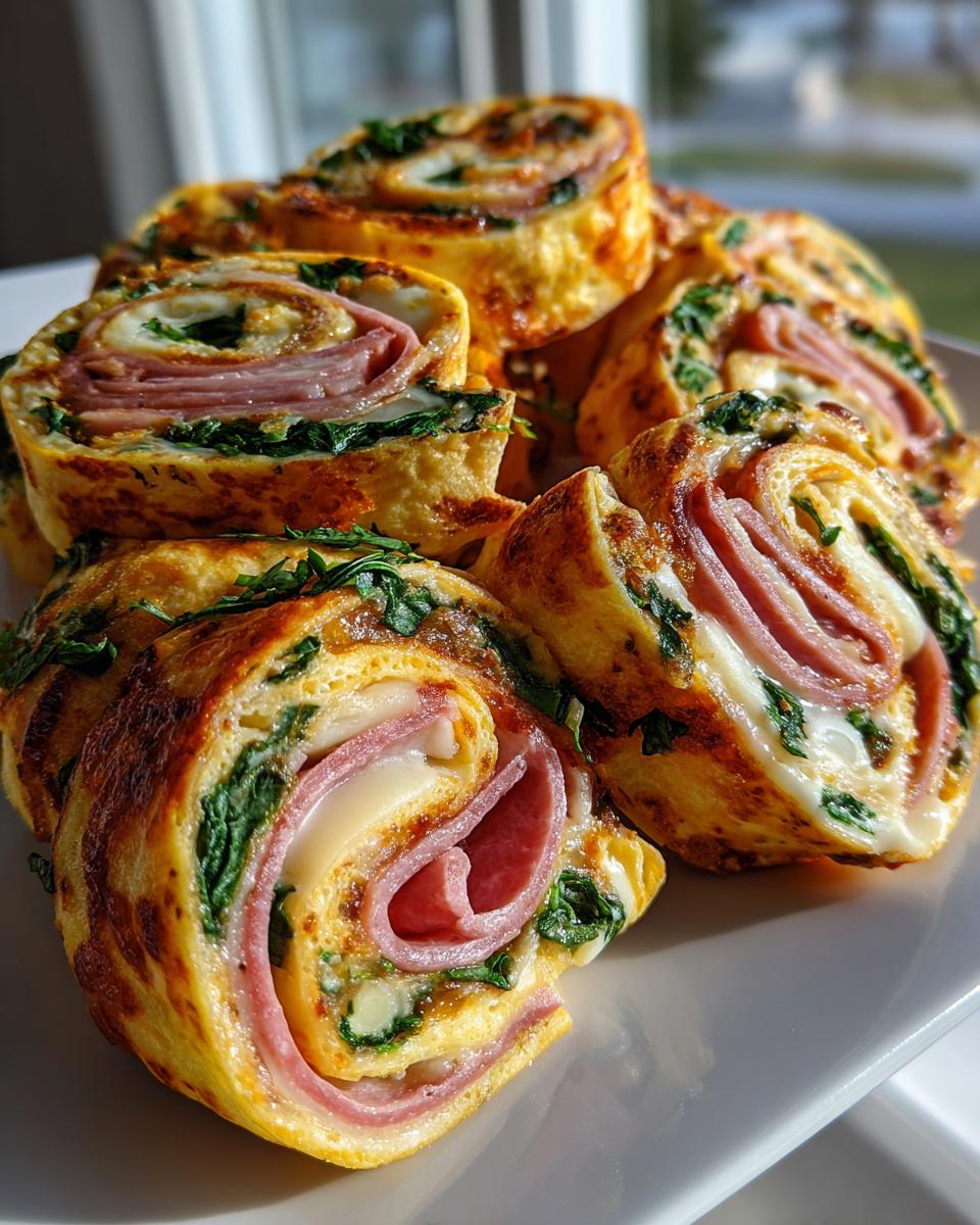 ham and cheese pinwheels - detail 1