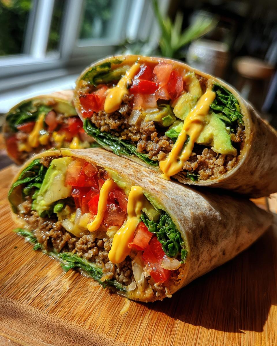 healthy burger wrap - detail 1