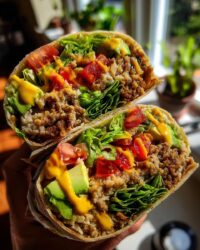 healthy burger wrap