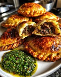minced beef tucumanas with chimichurri