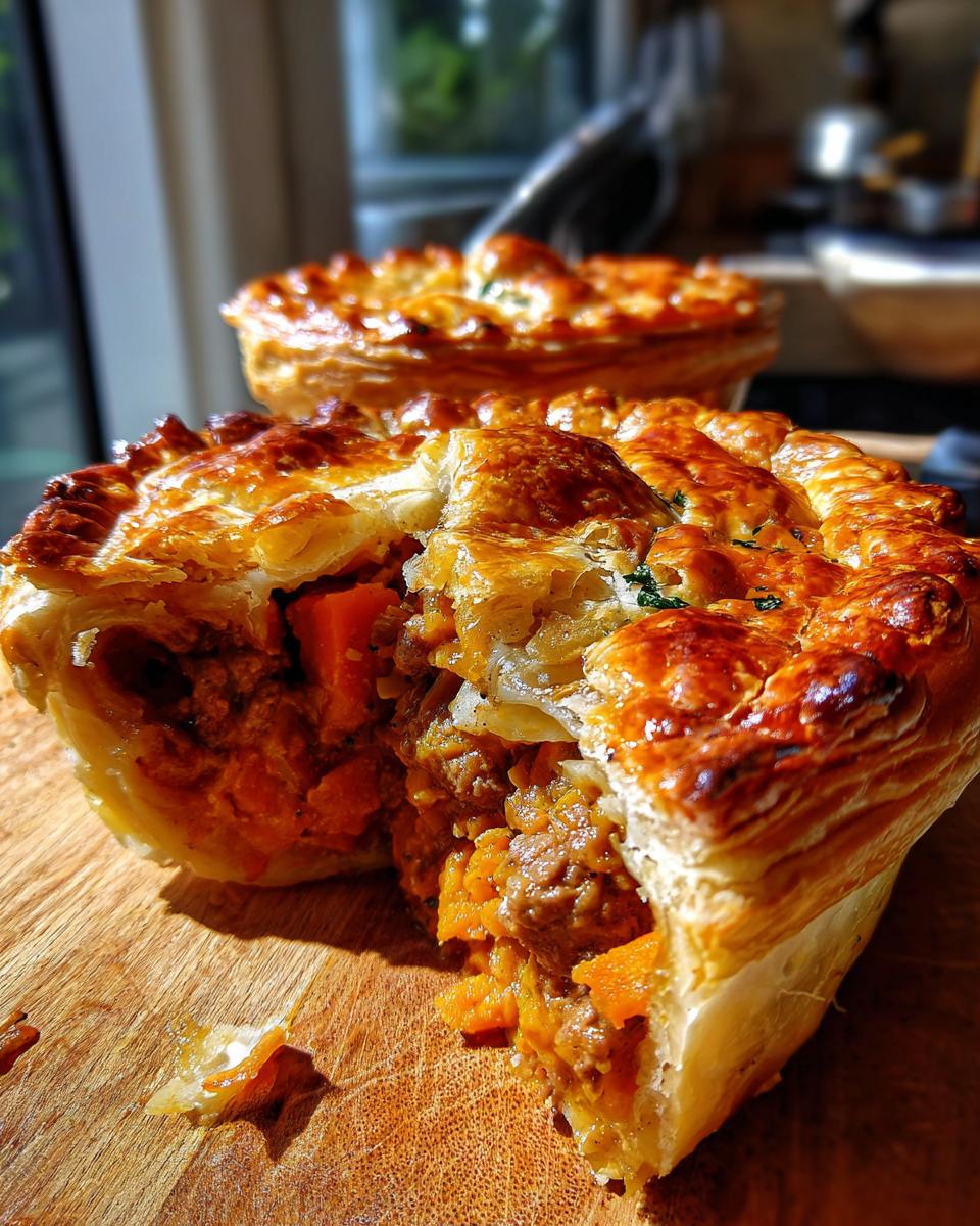 minced wallaby and sweet potato pies - detail 2