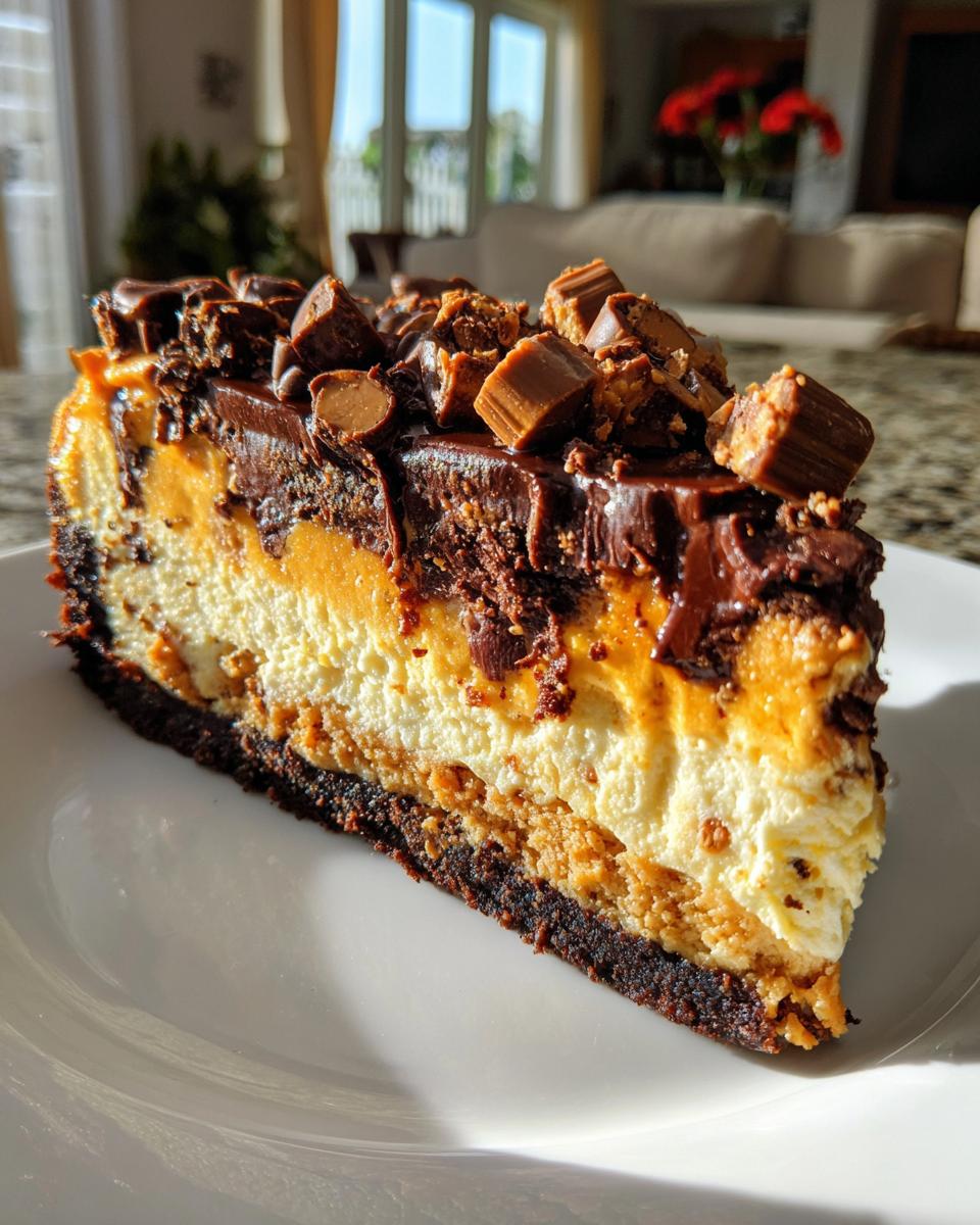 peanut butter cup cheesecake - detail 1