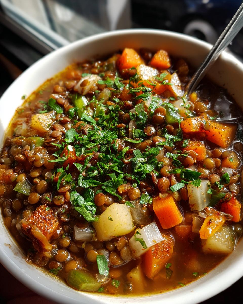 scottish lentil soup - detail 1