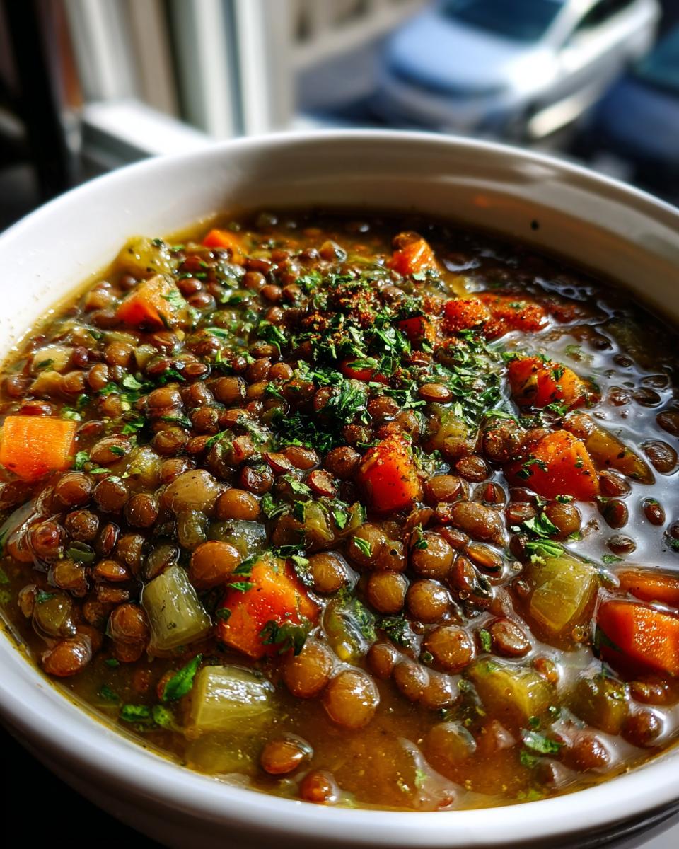 scottish lentil soup - detail 2