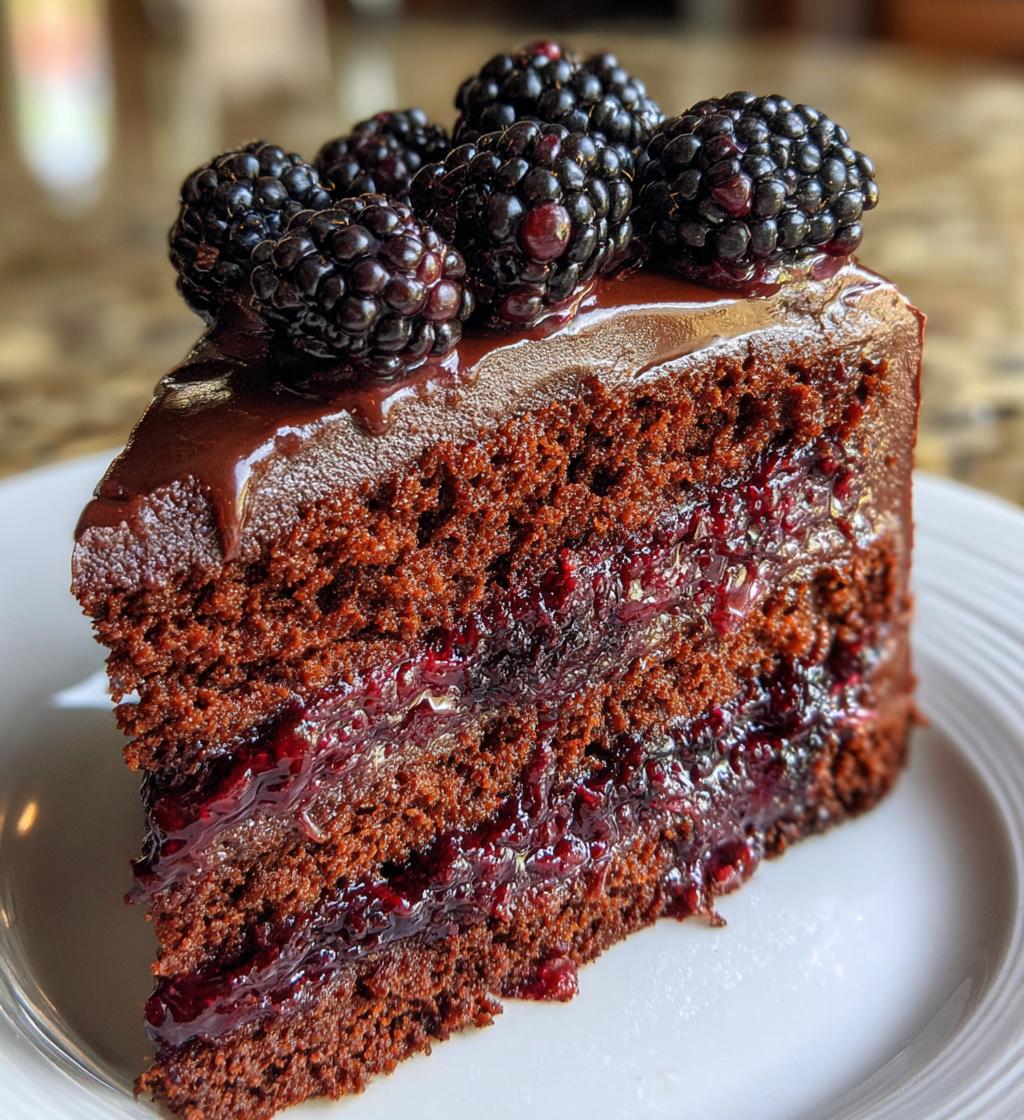 Chocolate Blackberry Gothic Halloween Cake