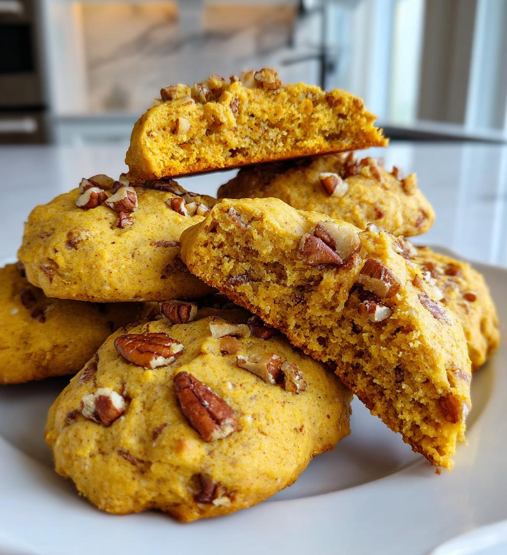 Pumpkin Cookies with Pecans