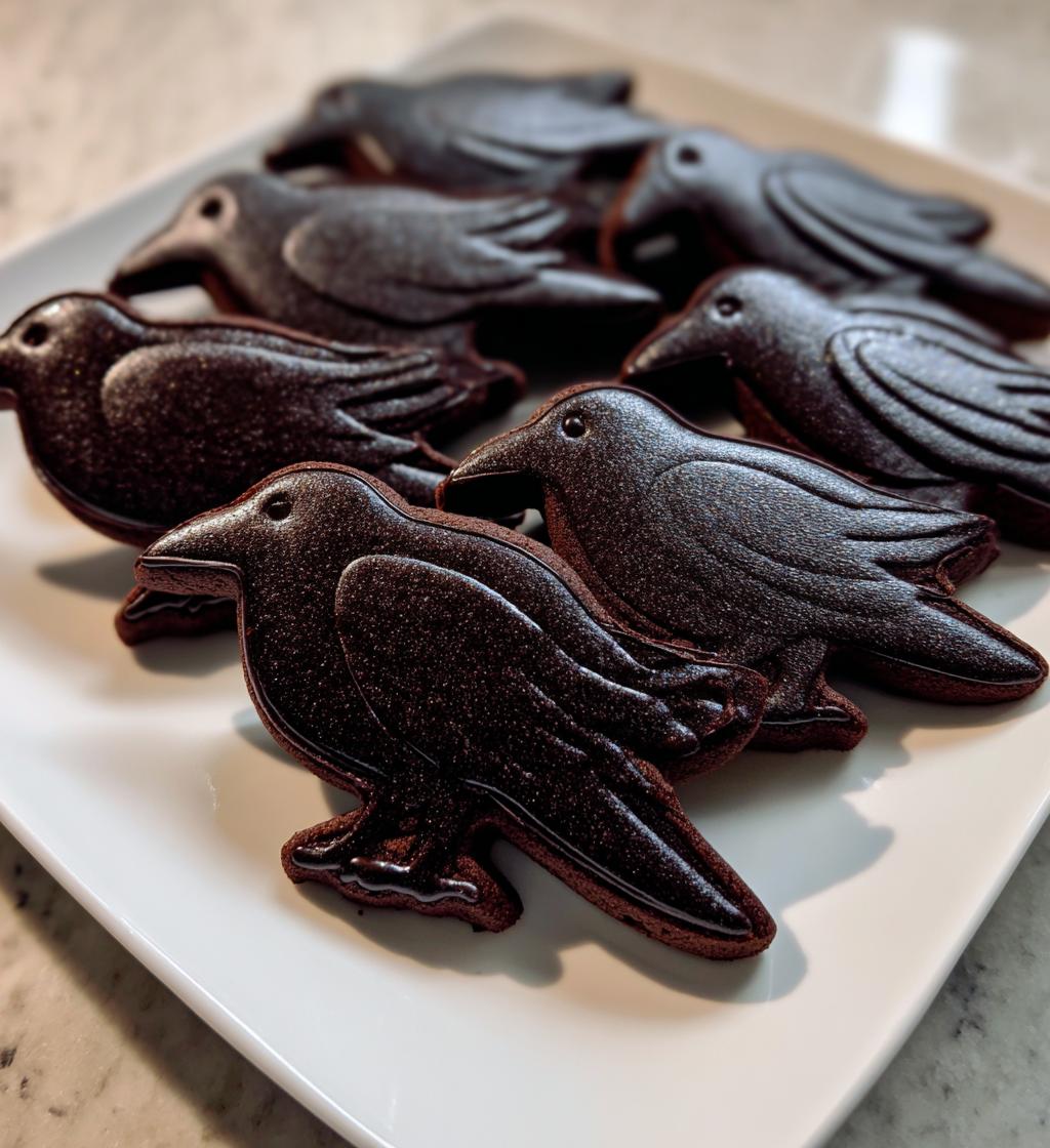 Raven Silhouette Cookies