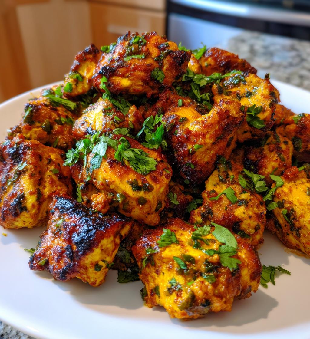 air fryer chicken tikka - detail 1
