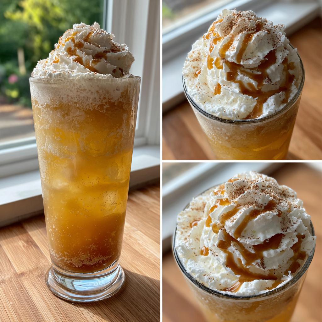 apple cider float mocktail recipe - detail 1