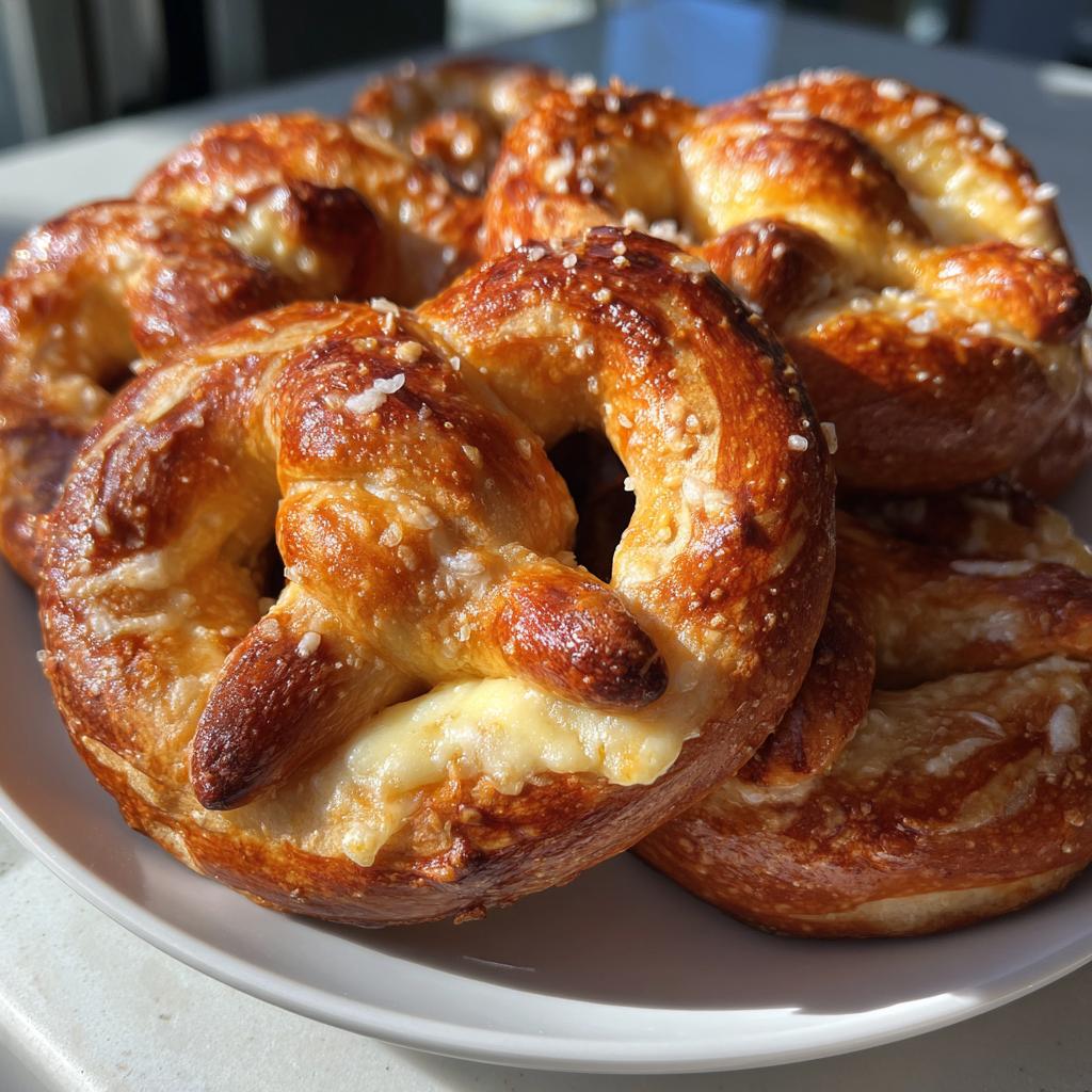 asiago cheese soft pretzels - detail 1