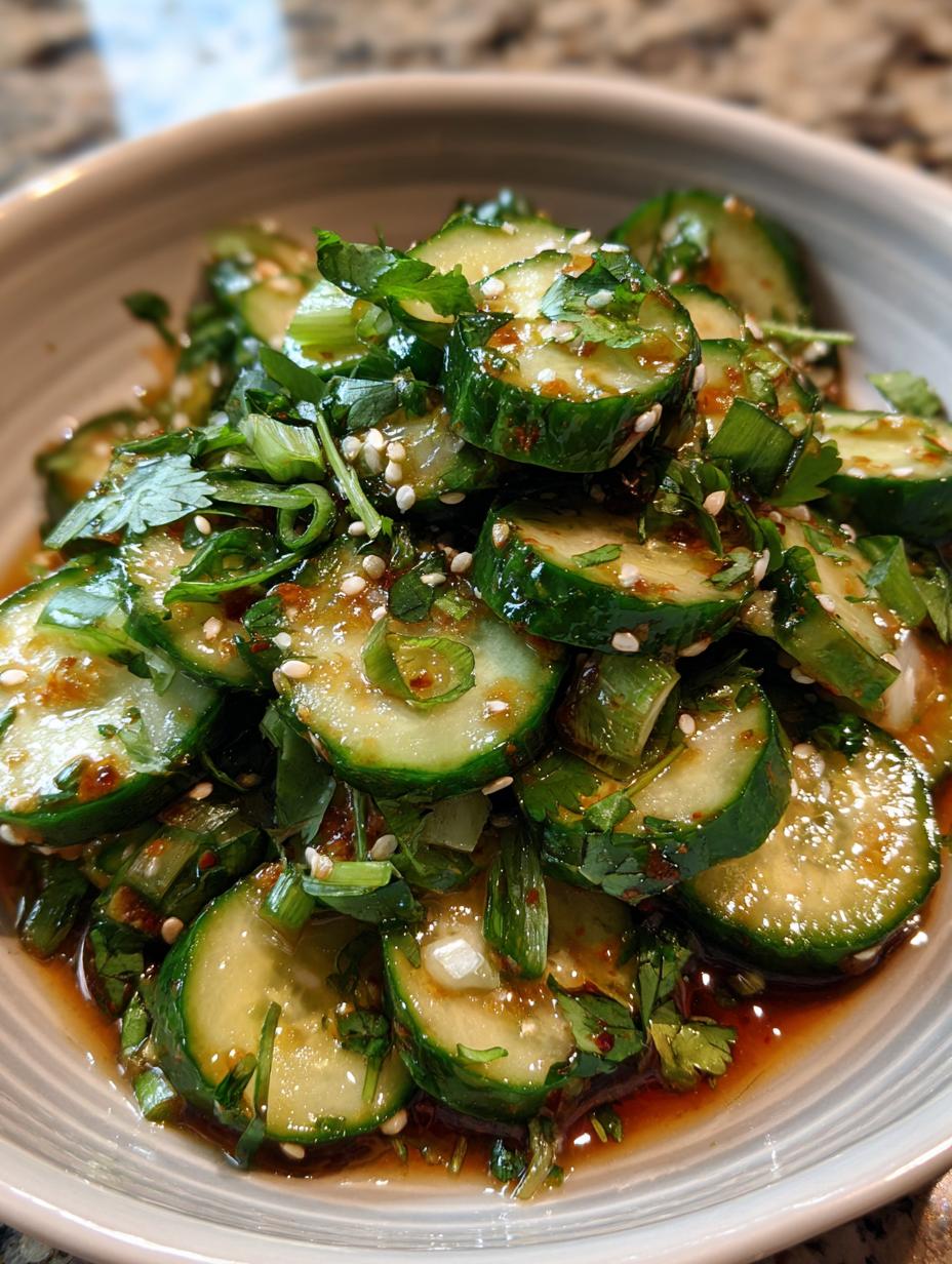 asian cucumber salad - detail 1