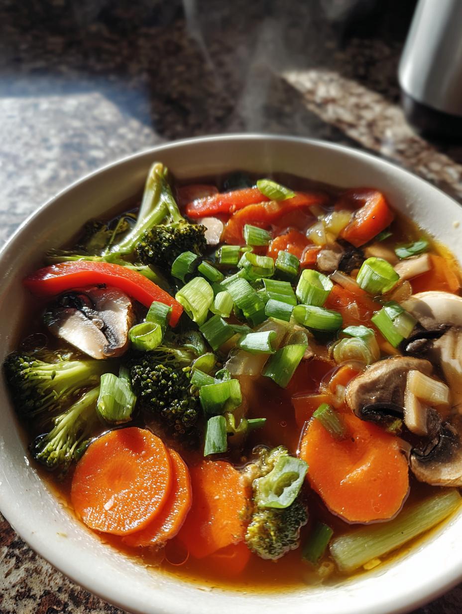 asian vegetable soup - detail 1