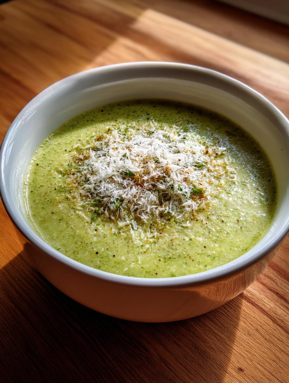 asparagus soup with lemon and parmesan - detail 1