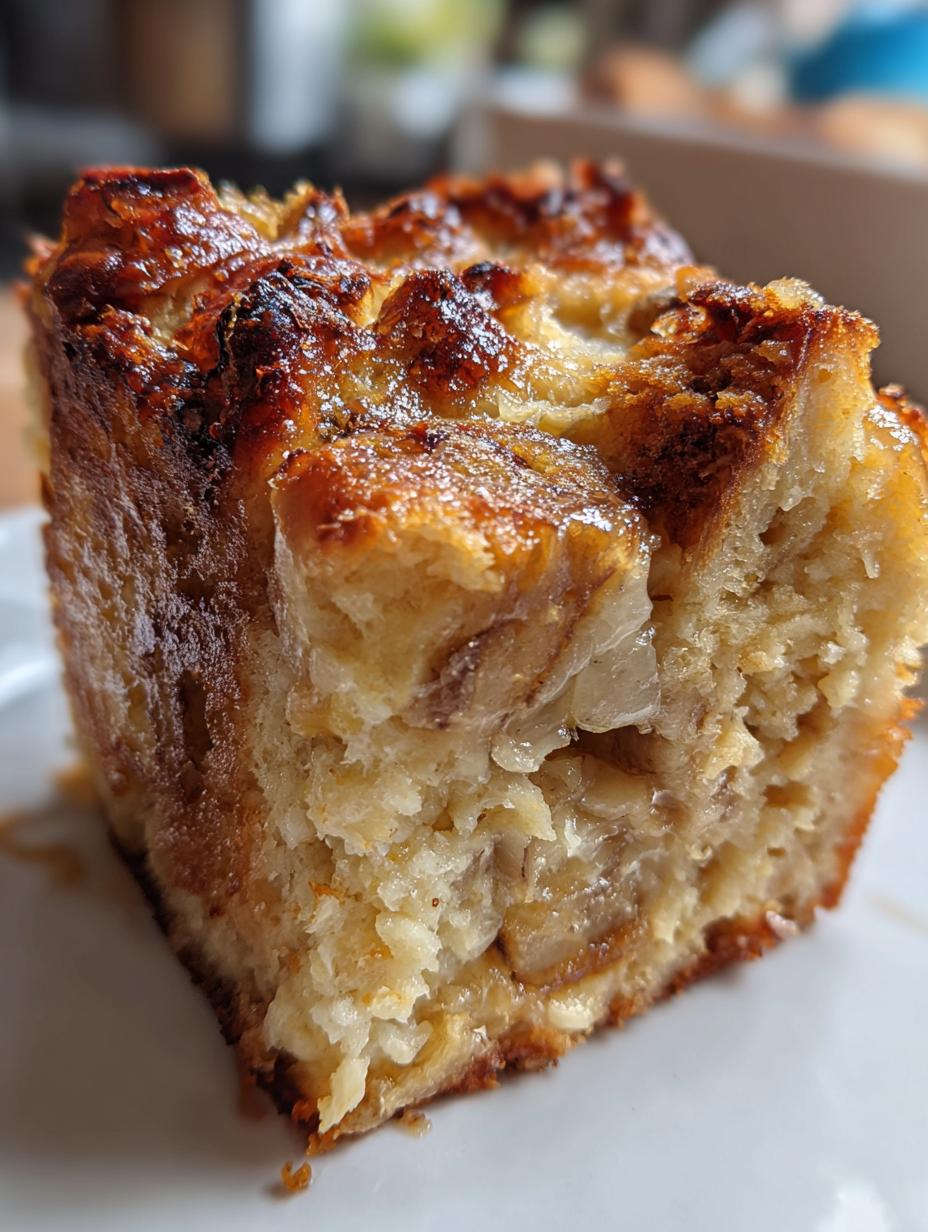 banana bread pudding - detail 1