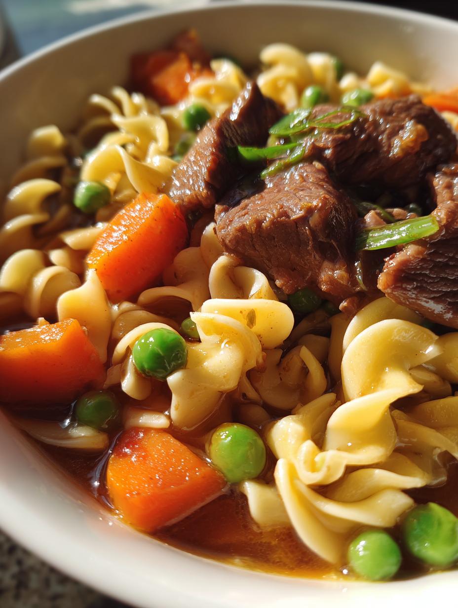 beef and noodles - detail 1