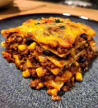 beef enchilada bake