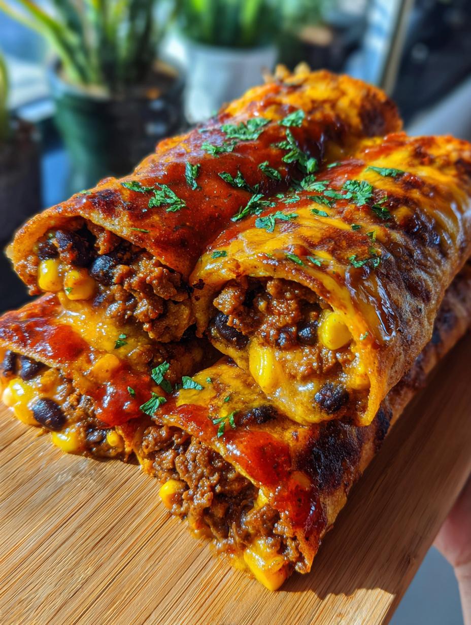 beef mince enchilada roll-ups