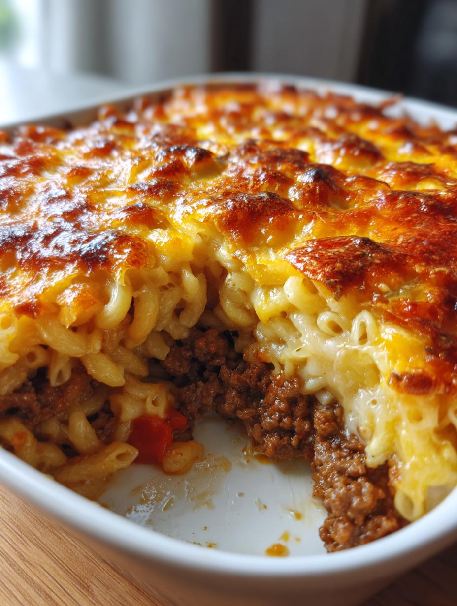 beef mince macaroni pie - detail 1