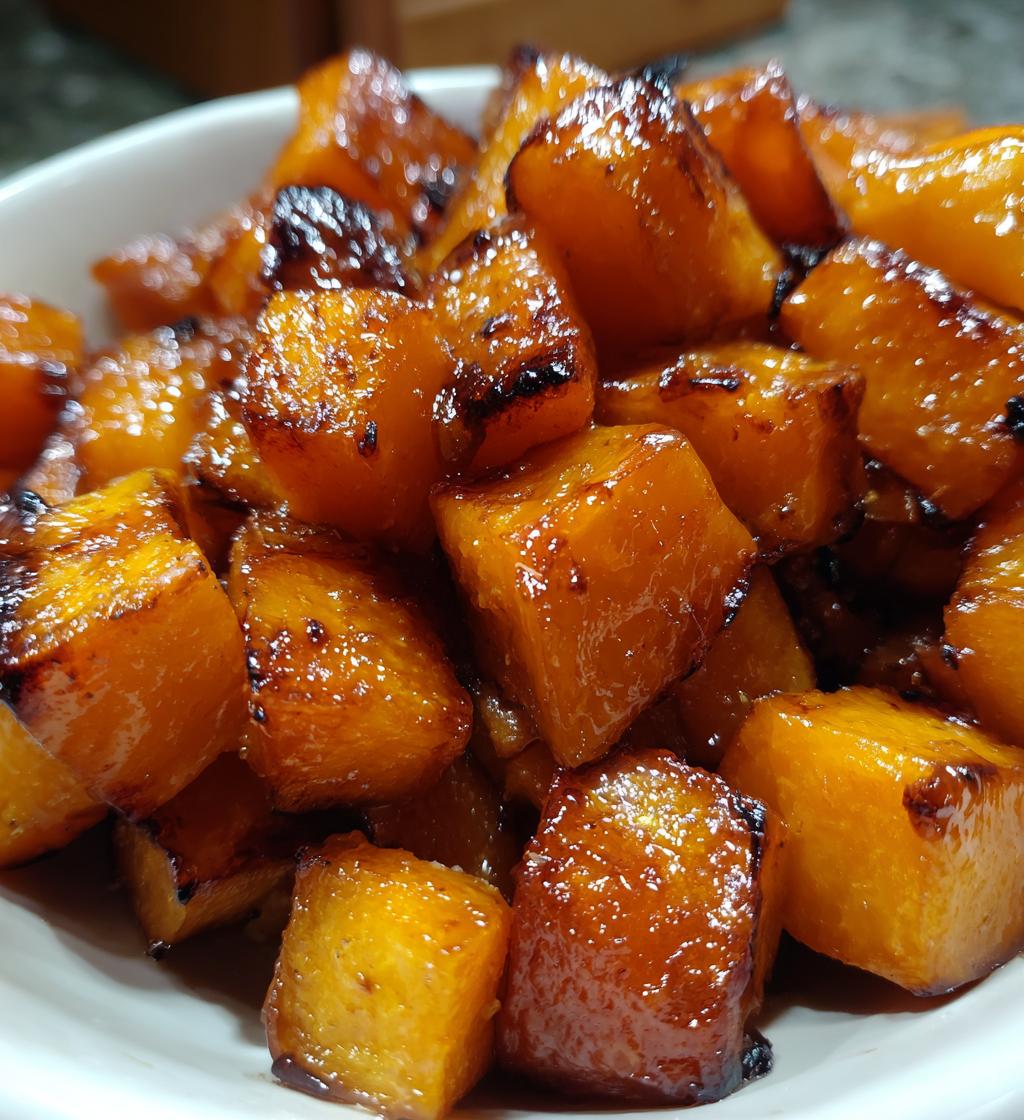 bourbon and cinnamon roasted butternut squash - detail 1