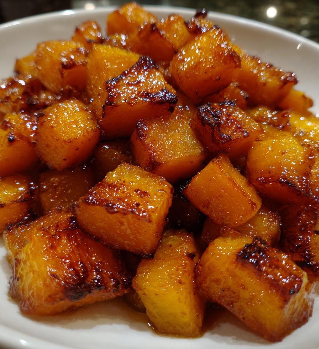 bourbon and cinnamon roasted butternut squash
