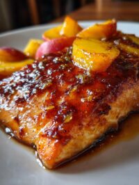 bourbon peach salmon