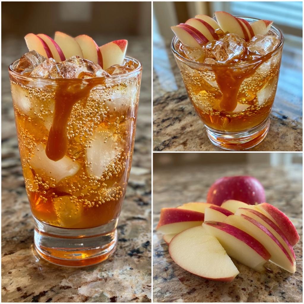 caramel apple pie punch mocktail recipe - detail 1