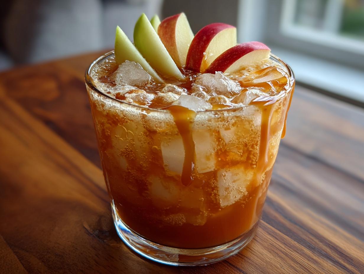 caramel apple pie punch mocktail recipe
