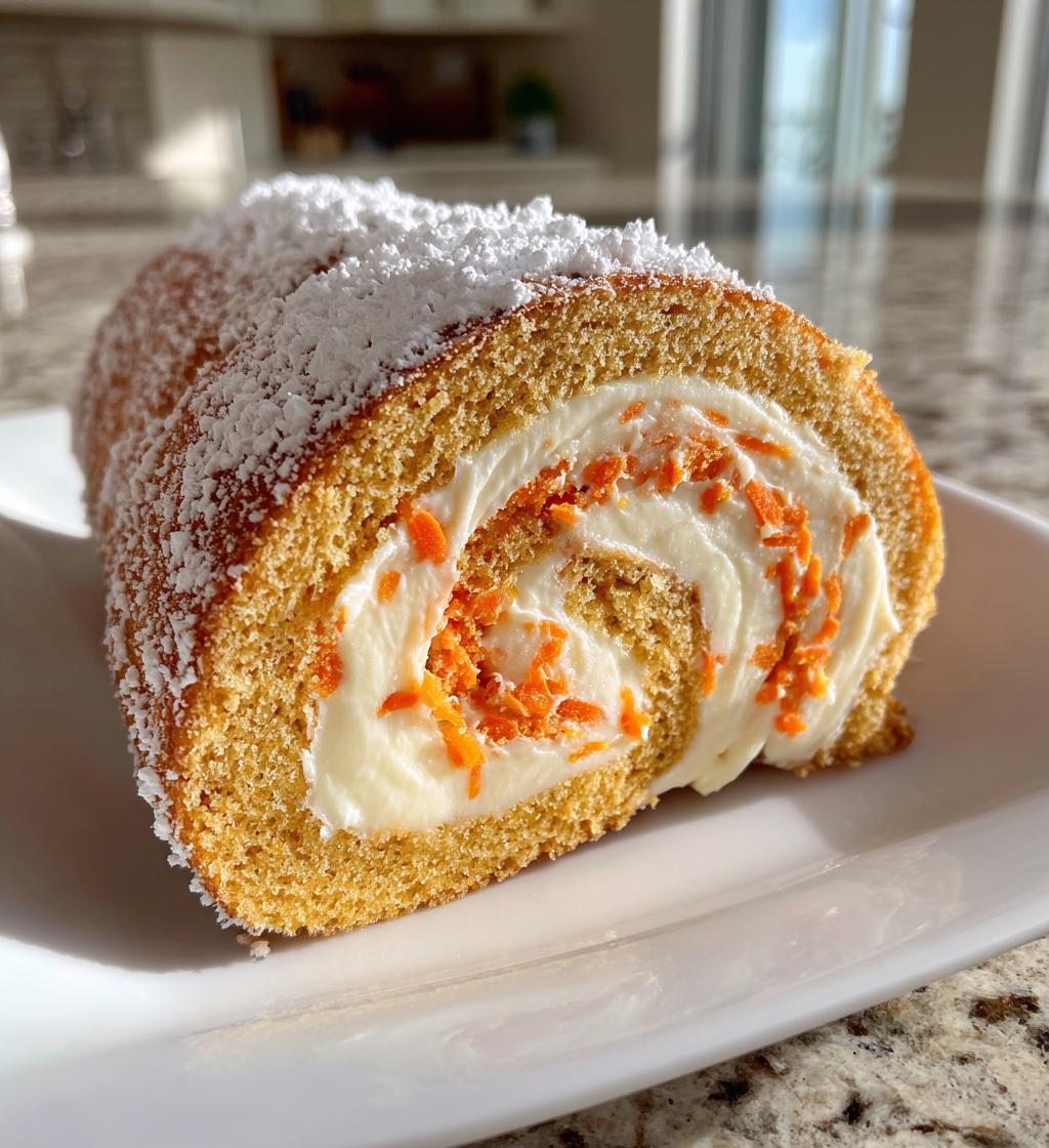carrot cake roll - detail 1