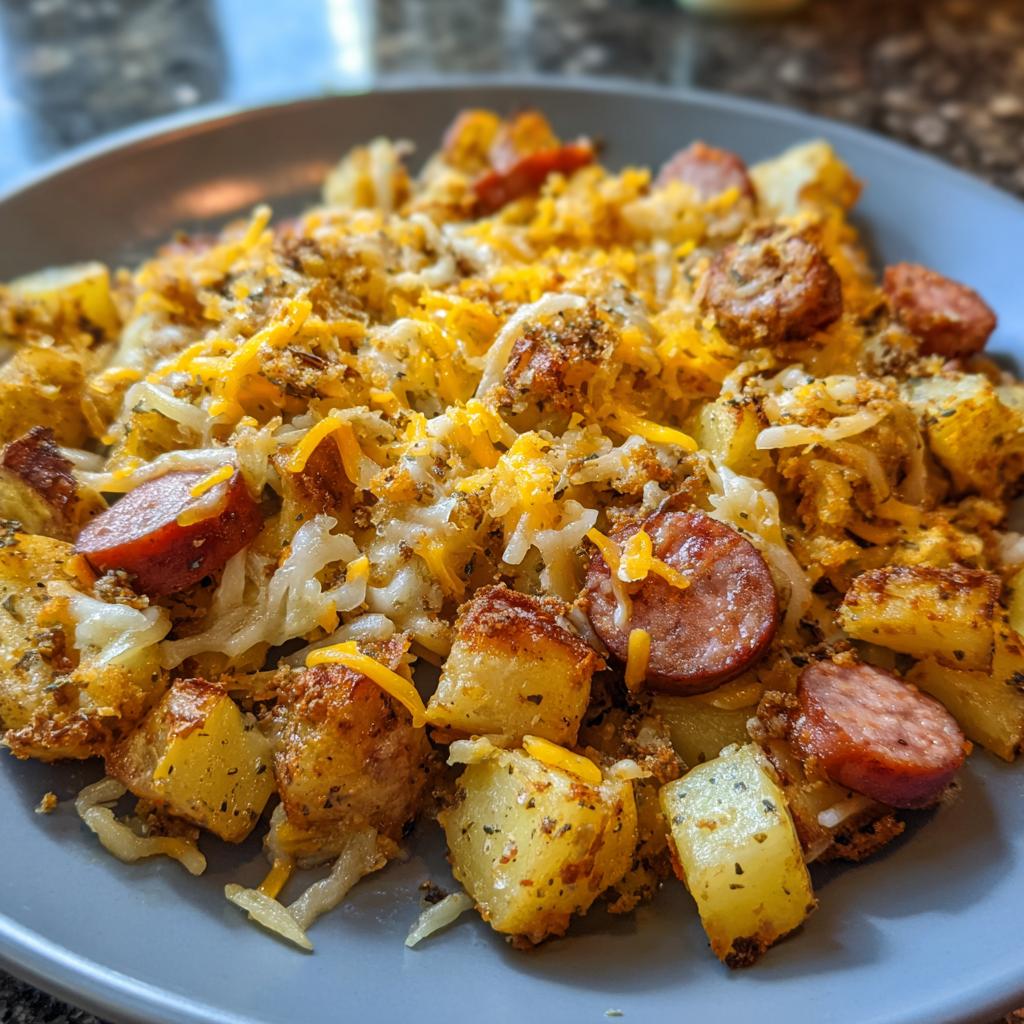 cheese ranch potatoes and sausage - detail 1