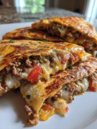 cheeseburger quesadilla