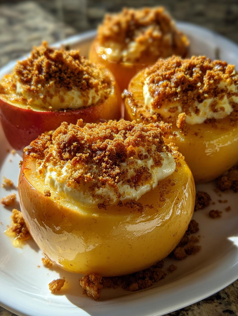 cheesecake stuffed baked apples - detail 1