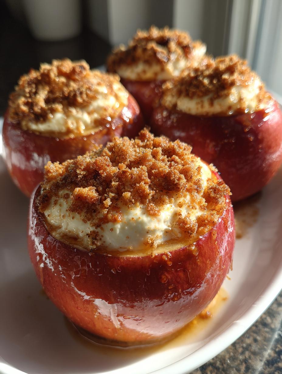 cheesecake stuffed baked apples